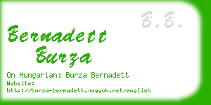 bernadett burza business card